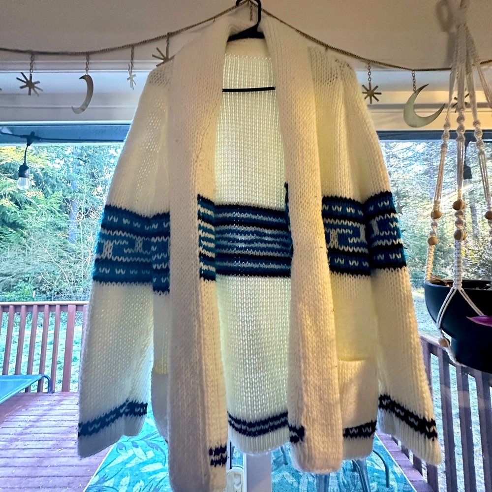 Hand knit vintage cardigan